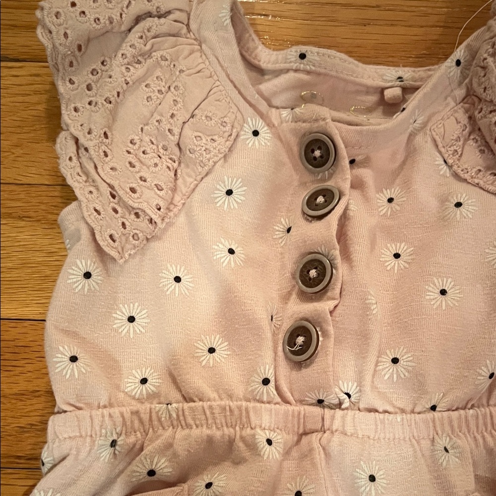 Jessica Simpson Blush Eyelet Ruffle Jumpsuit - Picture 4 of 4